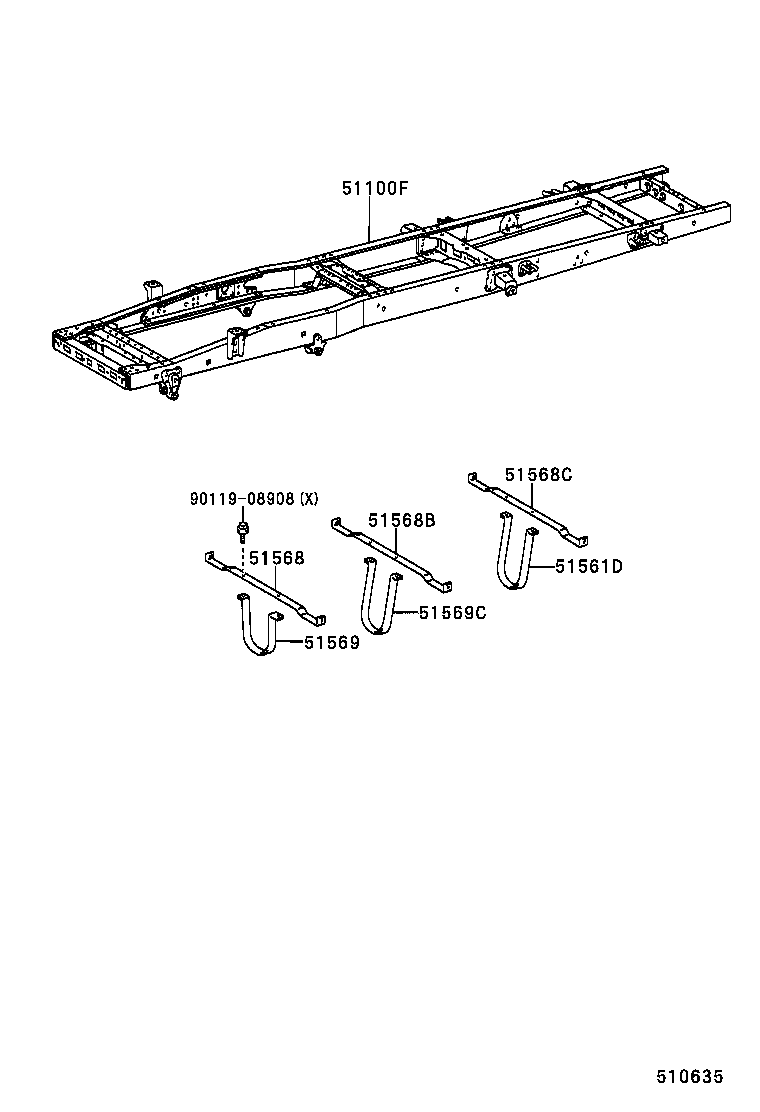 48414-37130 BRACKET, SPRING, NO.3 RH product image