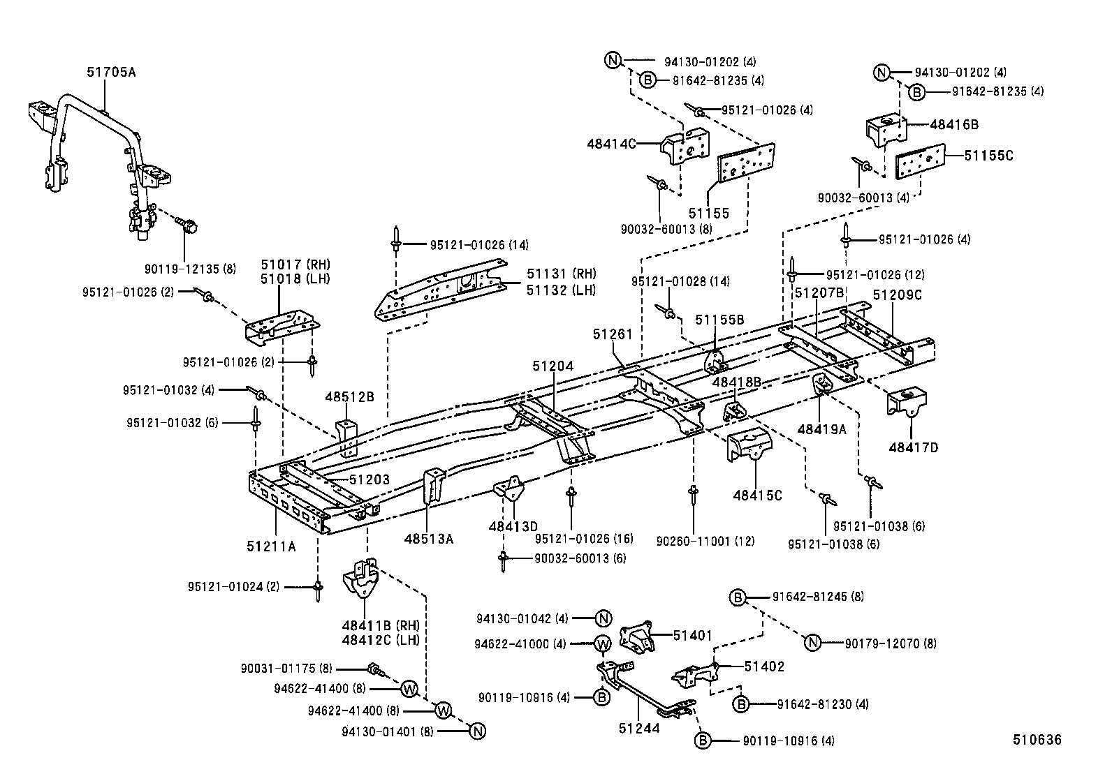 48414-37130 BRACKET, SPRING, NO.3 RH product image
