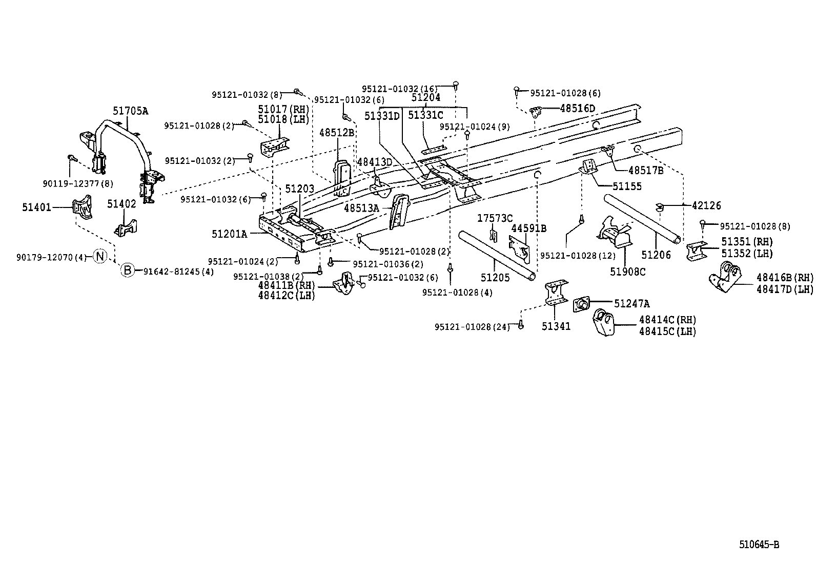 48505-37010 BRACKET SUB-ASSY, REAR SHOCK ABSORBER, UPPER RH product image