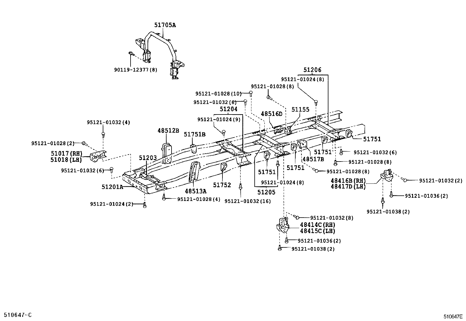 48505-37010 BRACKET SUB-ASSY, REAR SHOCK ABSORBER, UPPER RH product image