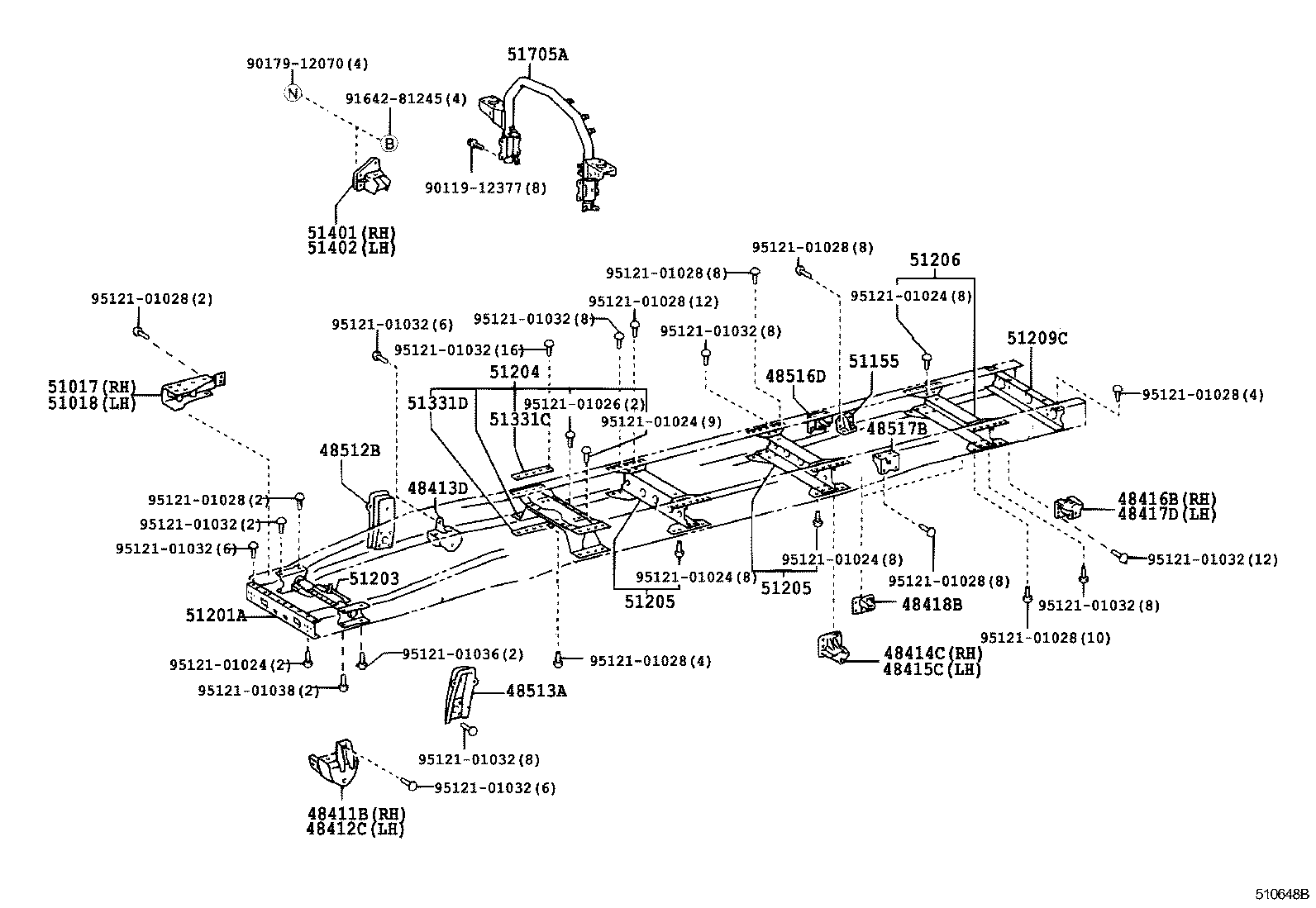 48505-37010 BRACKET SUB-ASSY, REAR SHOCK ABSORBER, UPPER RH product image