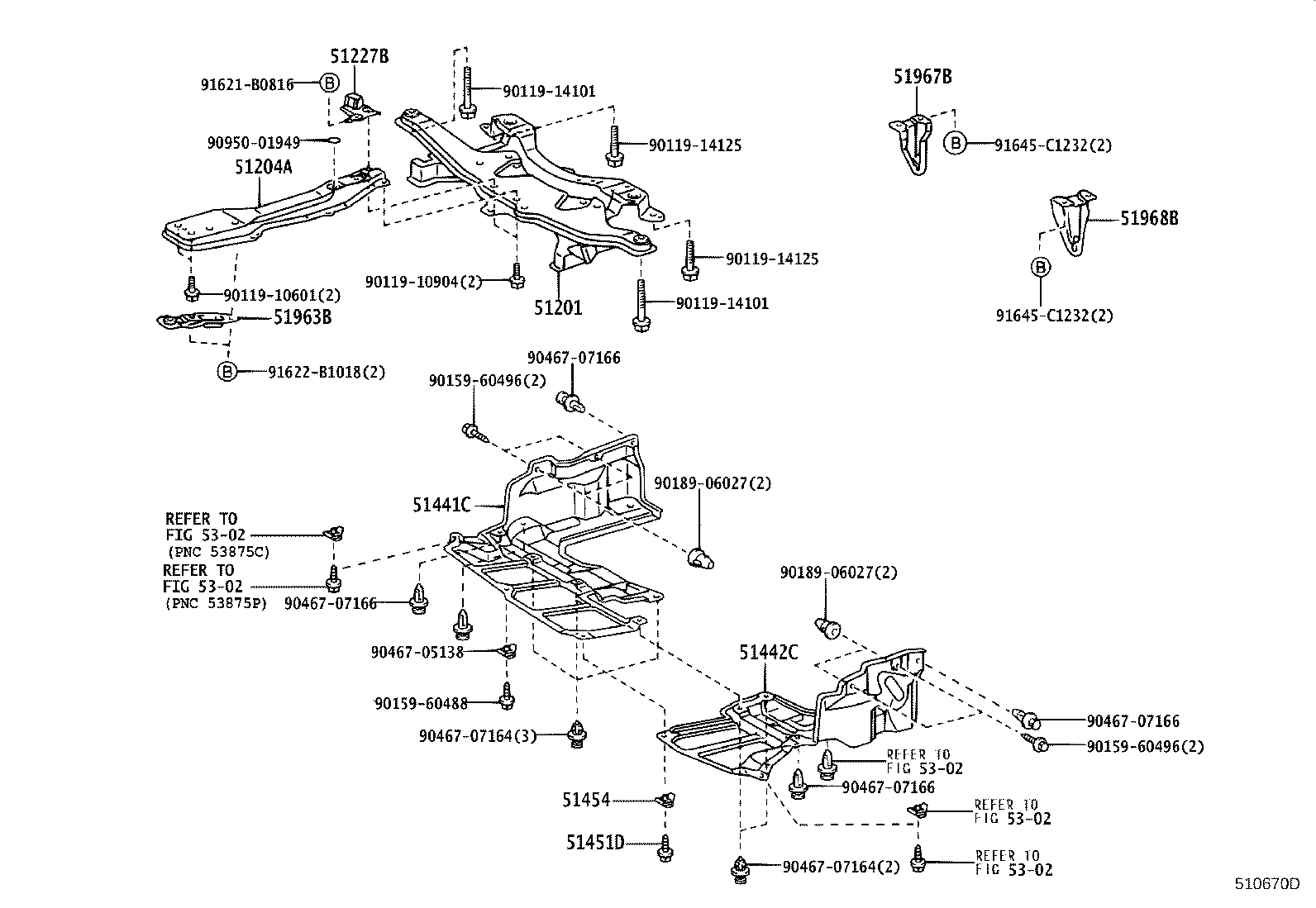 51408-02020 COVER SUB-ASSY, ENGINE UNDER, RH product image