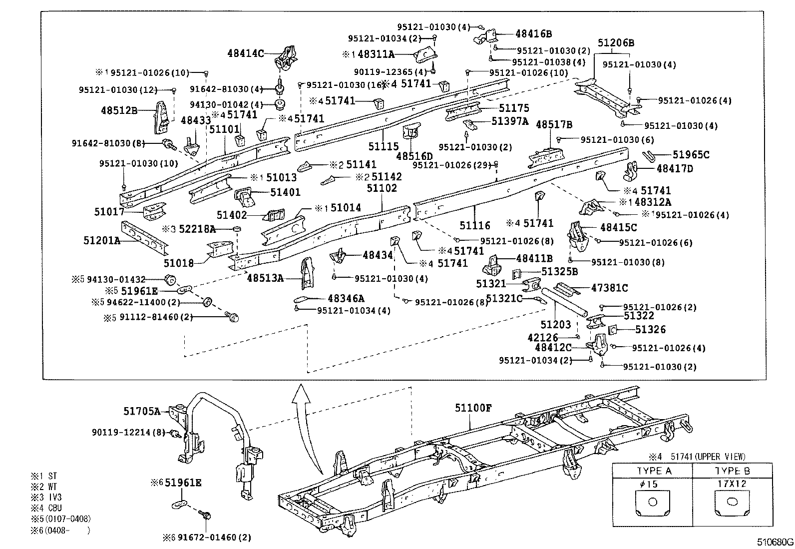 48505-25070 BRACKET SUB-ASSY, REAR SHOCK ABSORBER, UPPER RH product image
