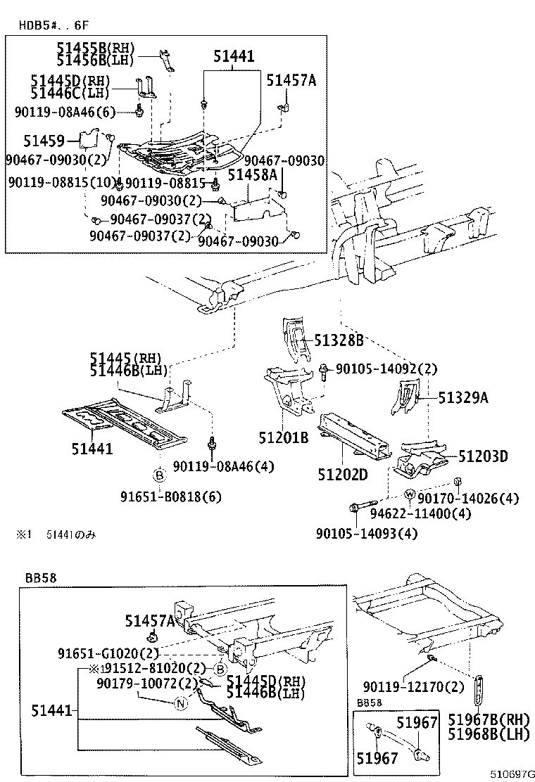 51405-36050 COVER, ENGINE UNDER, NO.1 product image