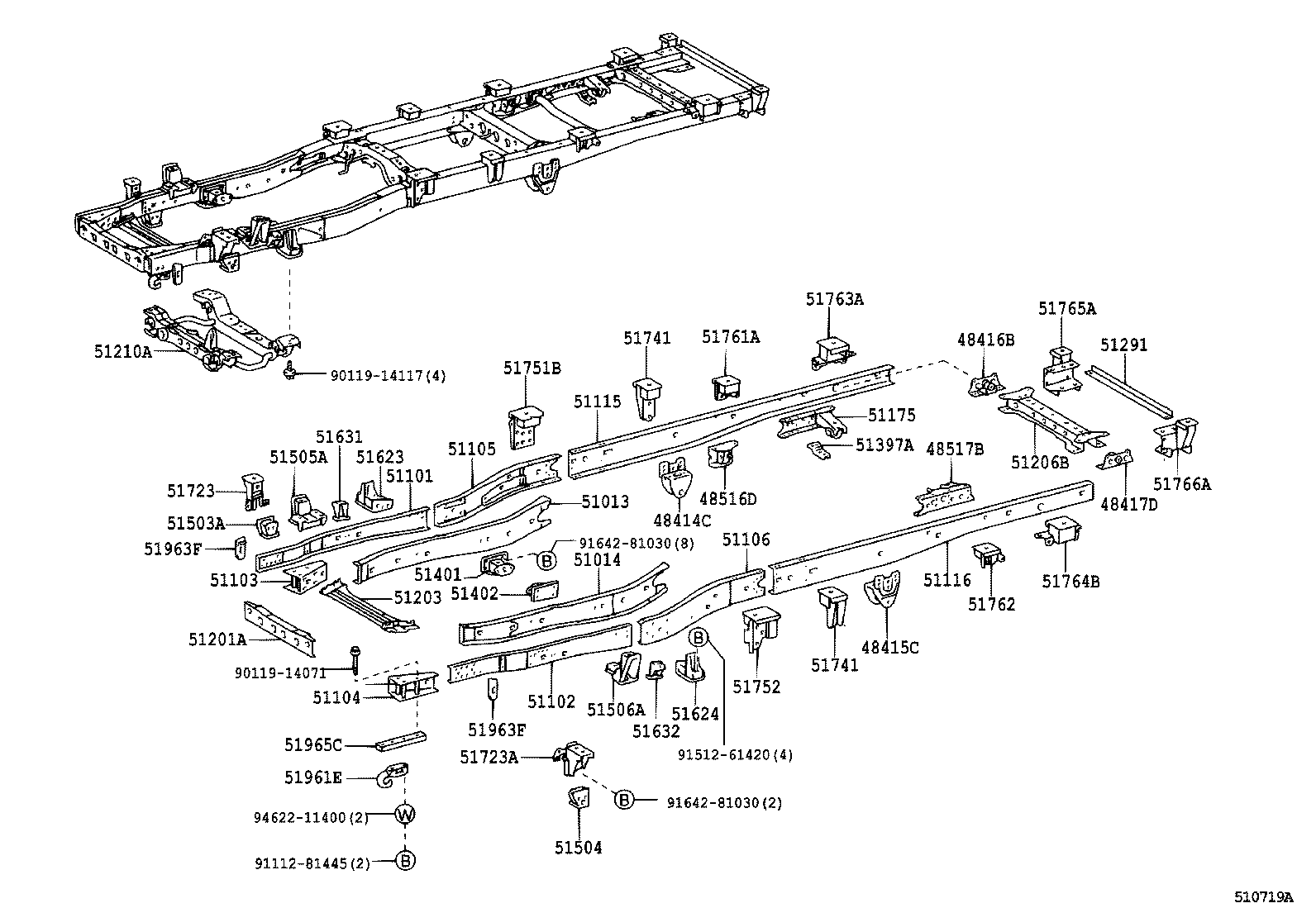 48414-37150 BRACKET, SPRING, NO.3 RH product image