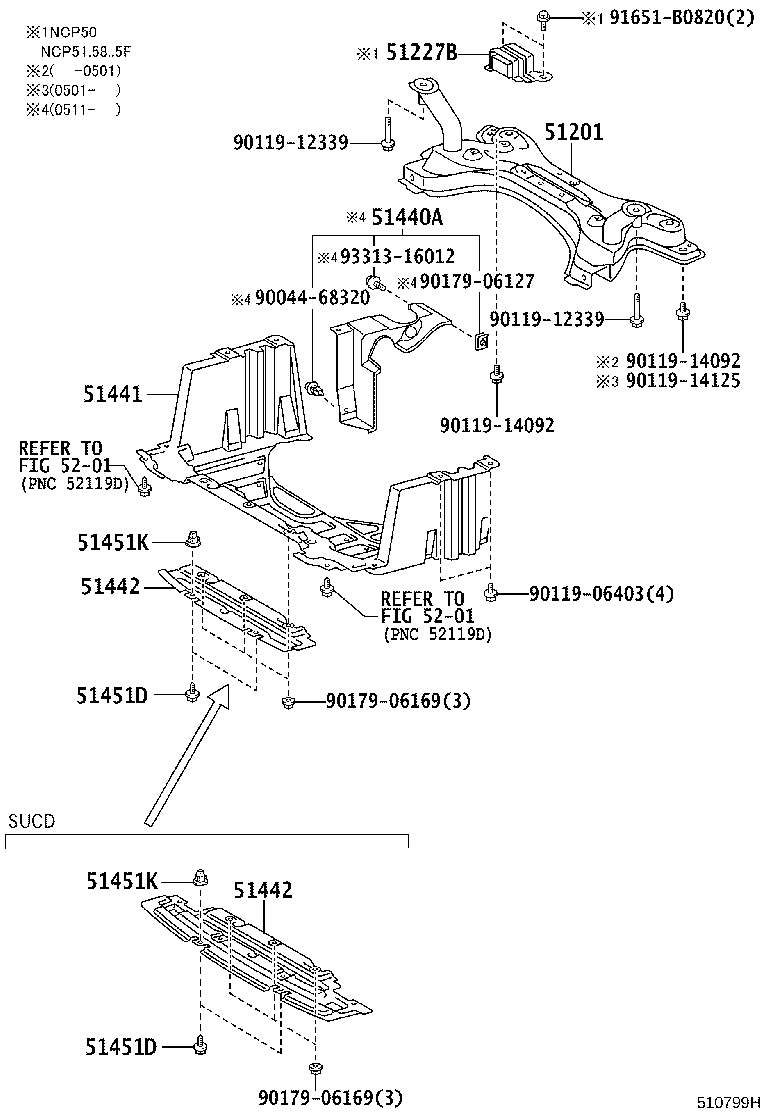 51410-52020 COVER, ENGINE UNDER, NO.1 product image