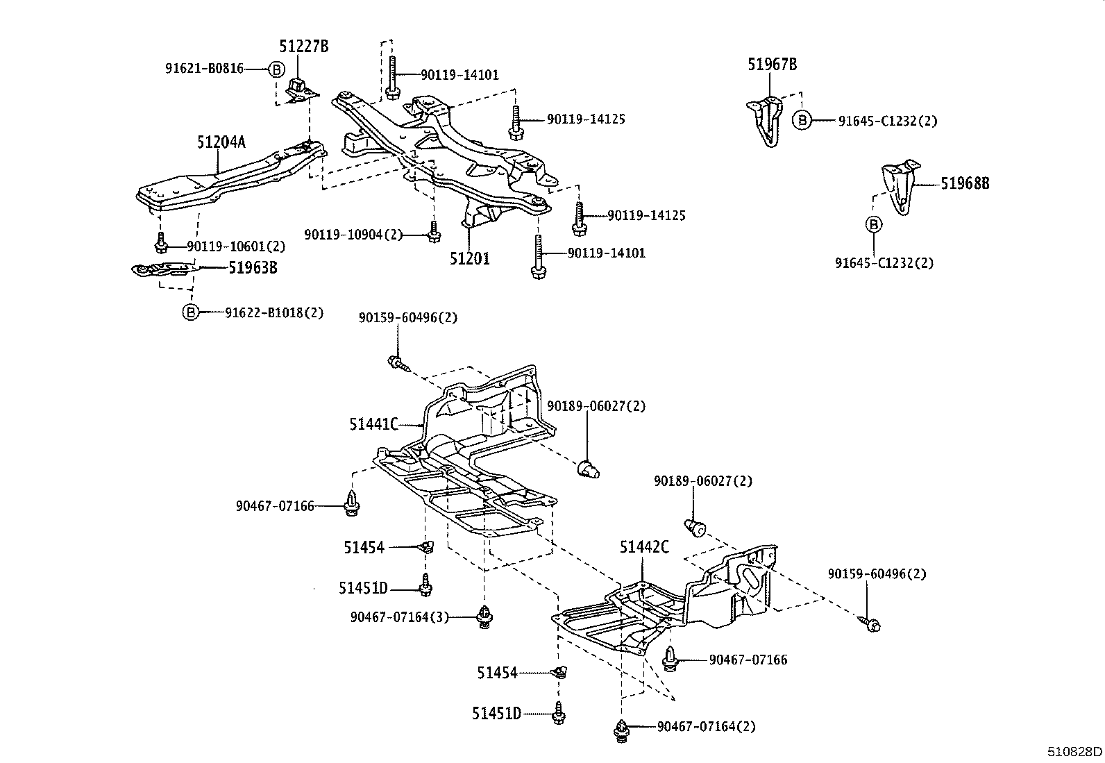 51409-02010 COVER, ENGINE UNDER, LH product image