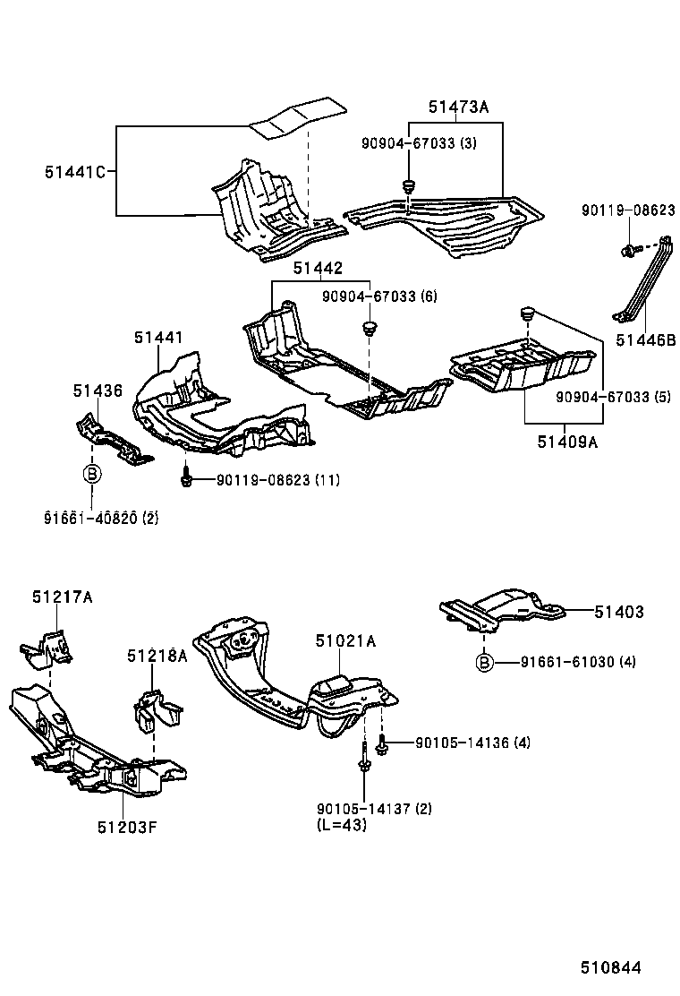 51406-26100 COVER, ENGINE UNDER, NO.2 product image