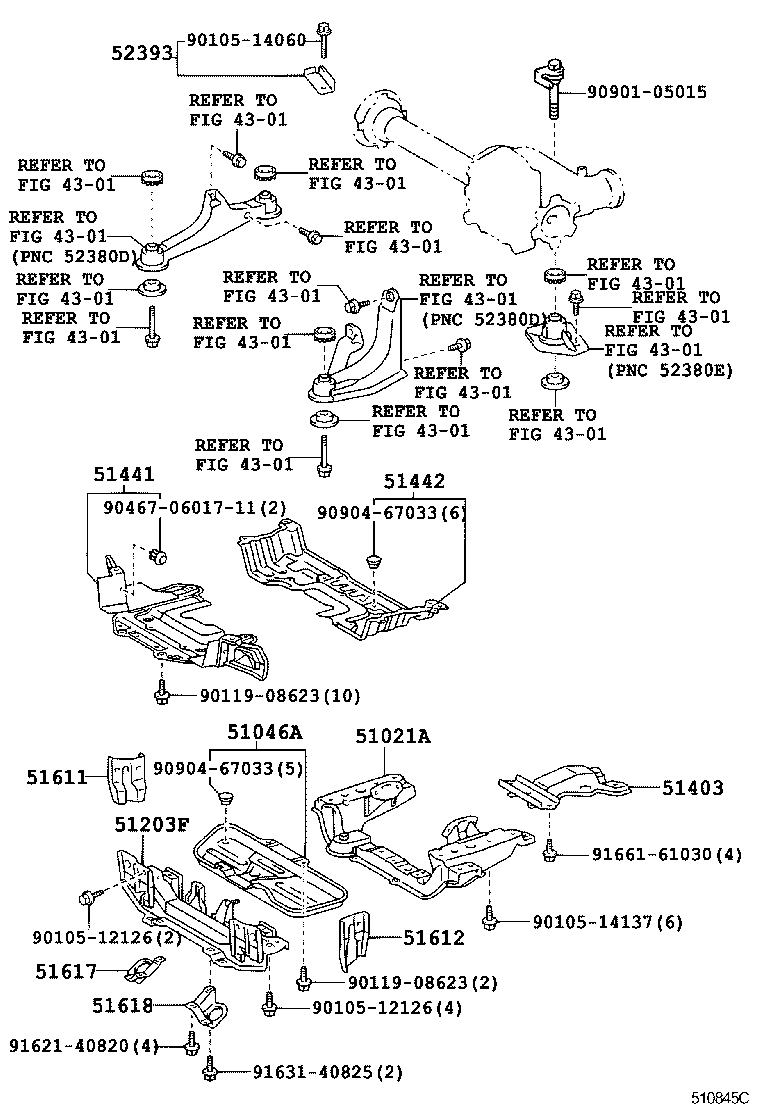 51406-26020 COVER, ENGINE UNDER, NO.2 product image