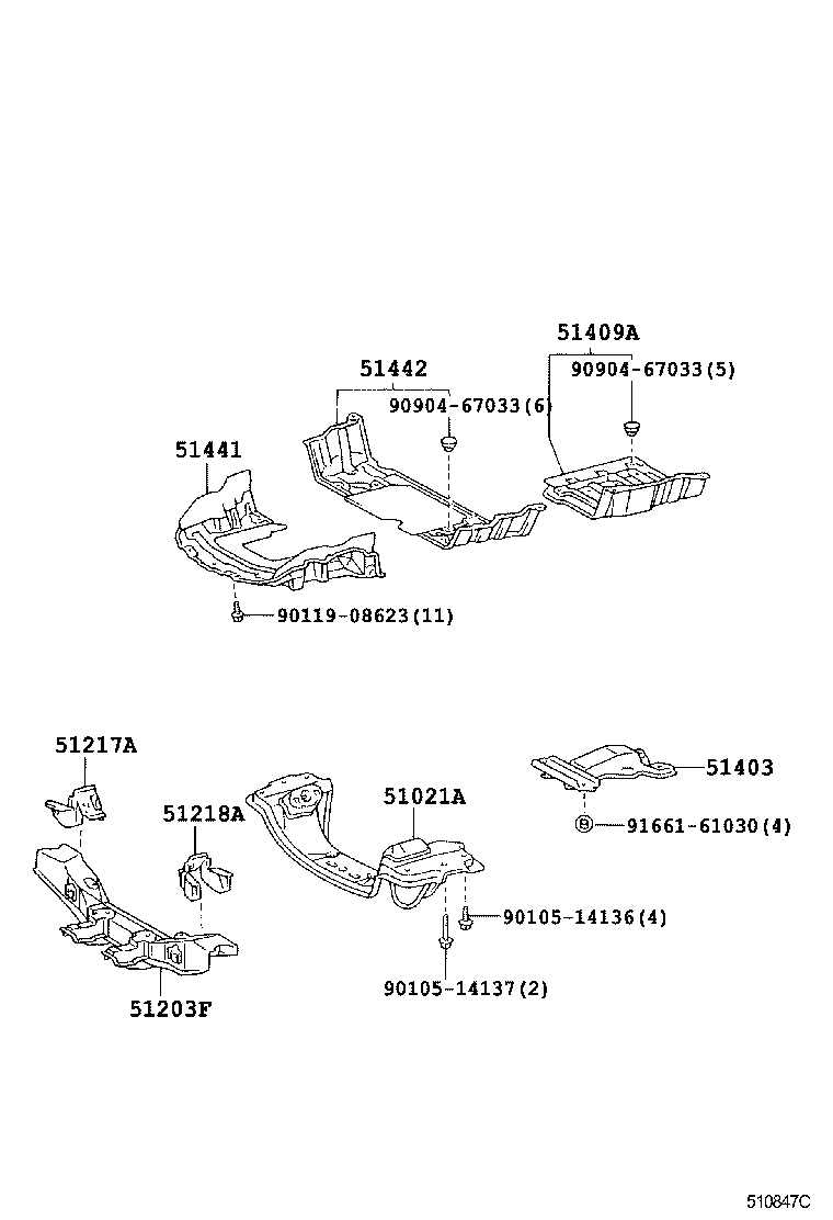 51406-26020 COVER, ENGINE UNDER, NO.2 product image