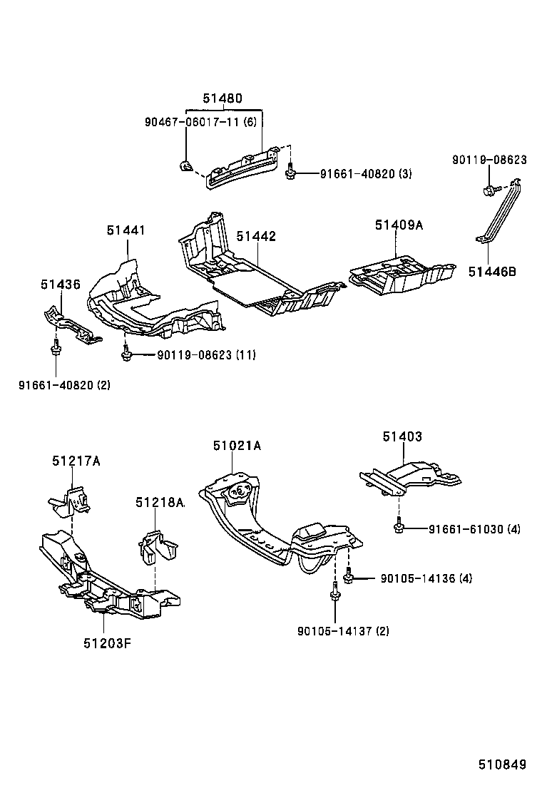 51406-26020 COVER, ENGINE UNDER, NO.2 product image