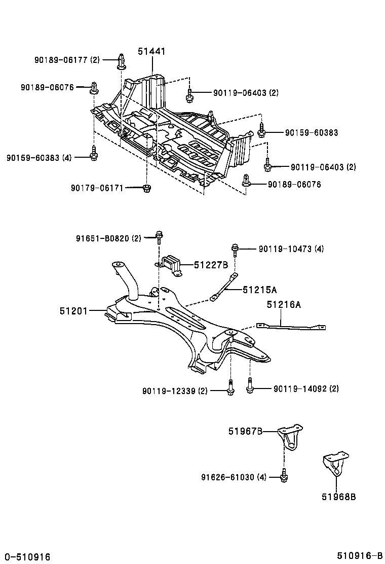 51967-0D030 HOOK, TRANSPORT, REAR LH product image