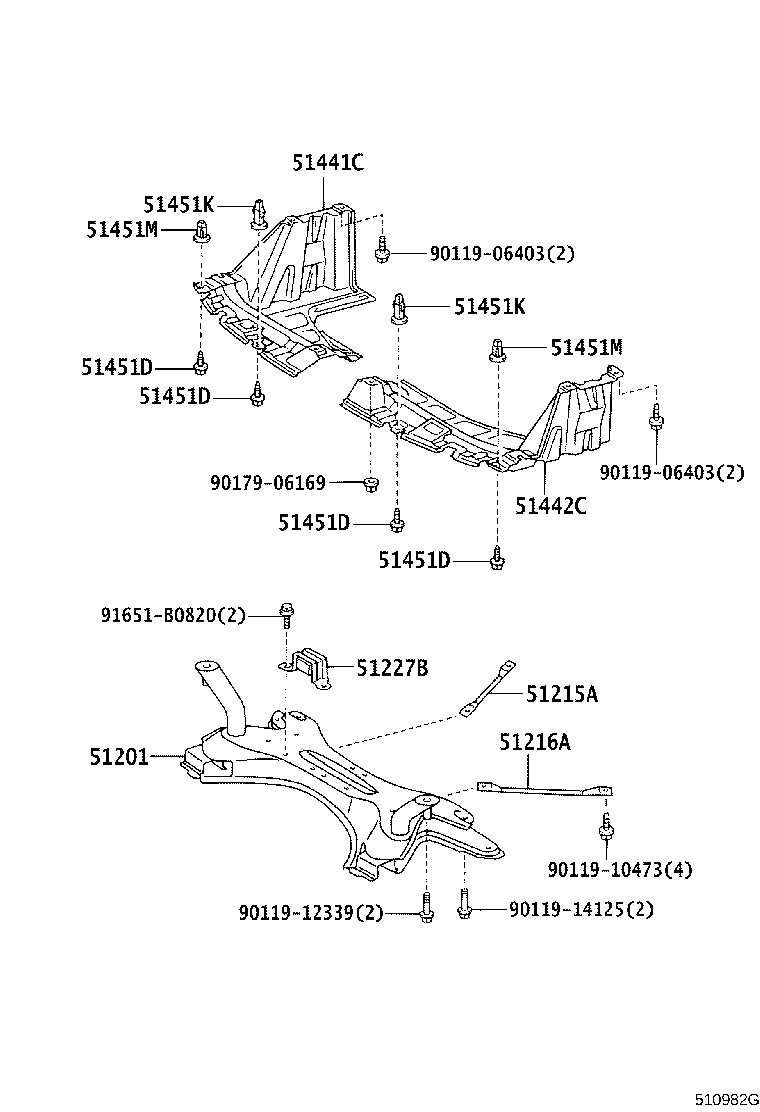 51206-12081 MEMBER SUB-ASSY, REAR SUSPENSION product image