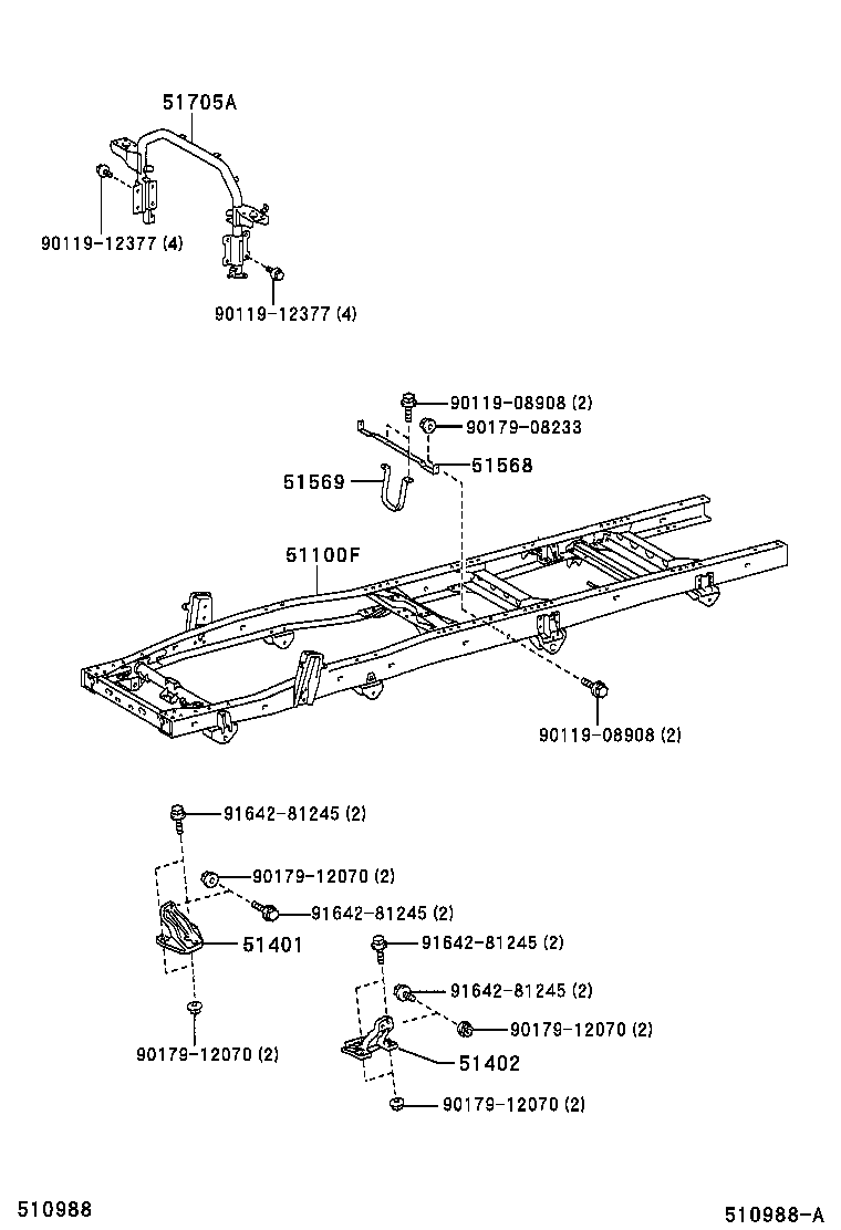 48414-37060 BRACKET, SPRING, NO.3 RH product image