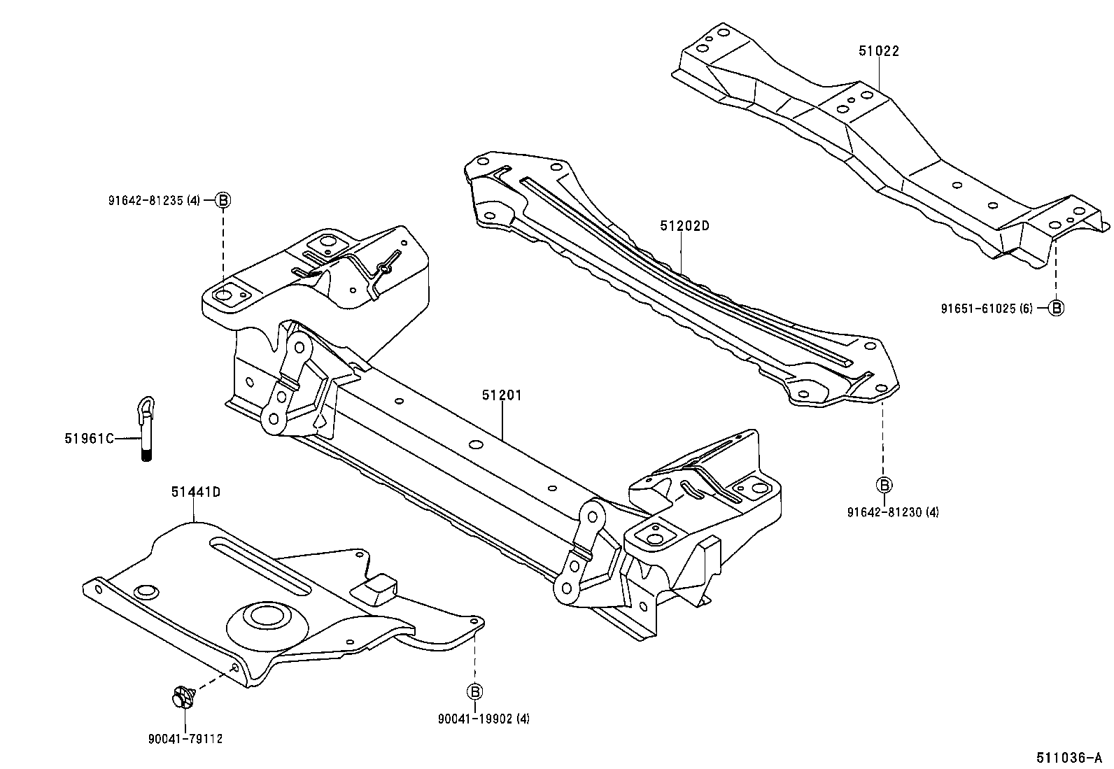 51441-BZ050 COVER, ENGINE UNDER, NO.1 product image