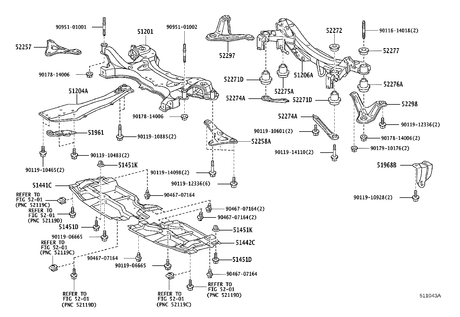 51442-21030 COVER, ENGINE UNDER, LH product image
