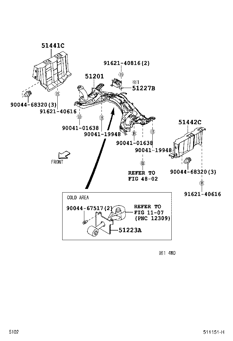 51204-B1010 DAMPER, FRONT SUSPENSION MEMBER DYNAMIC product image