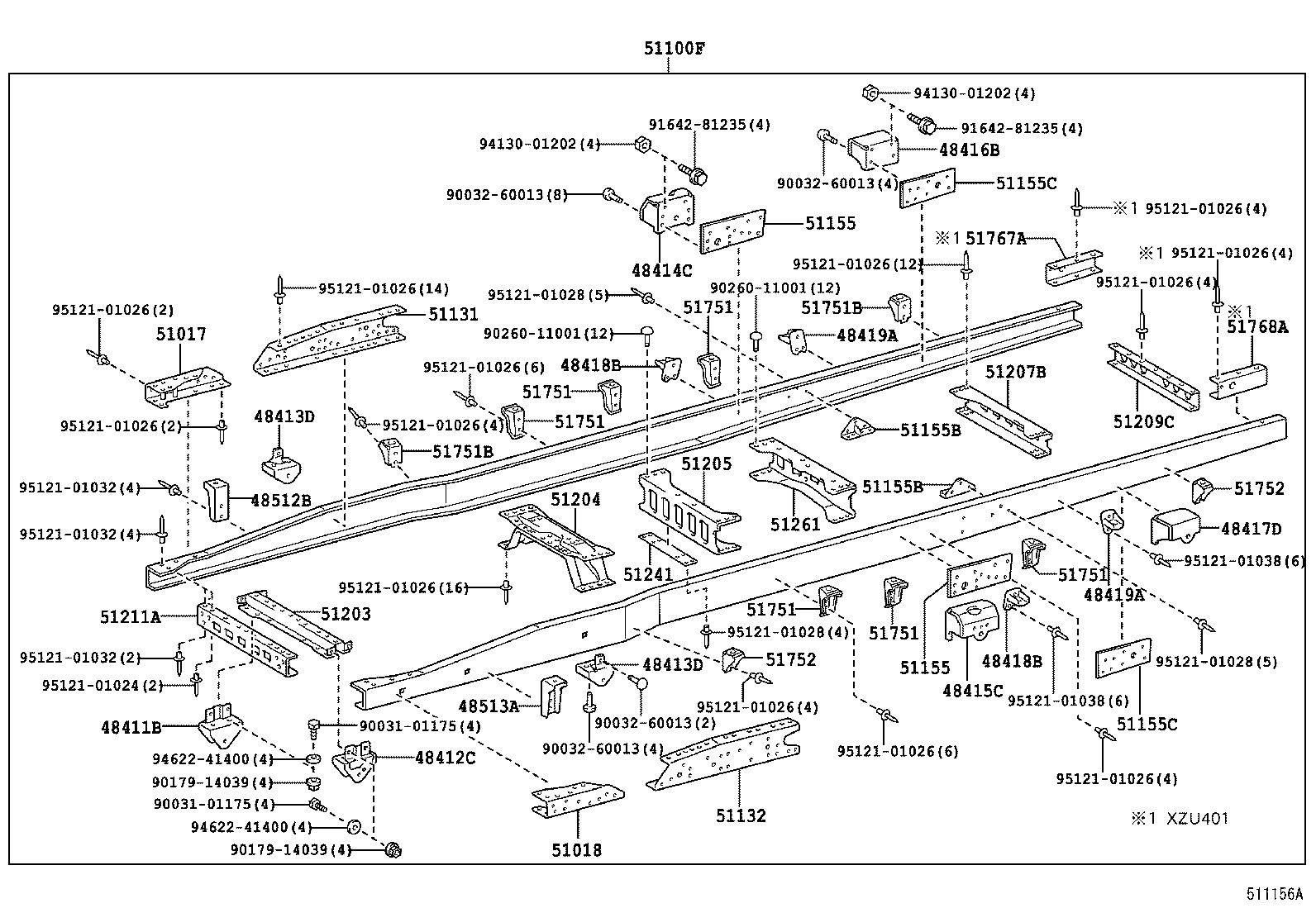 51001-37L72 FRAME SUB-ASSY product image