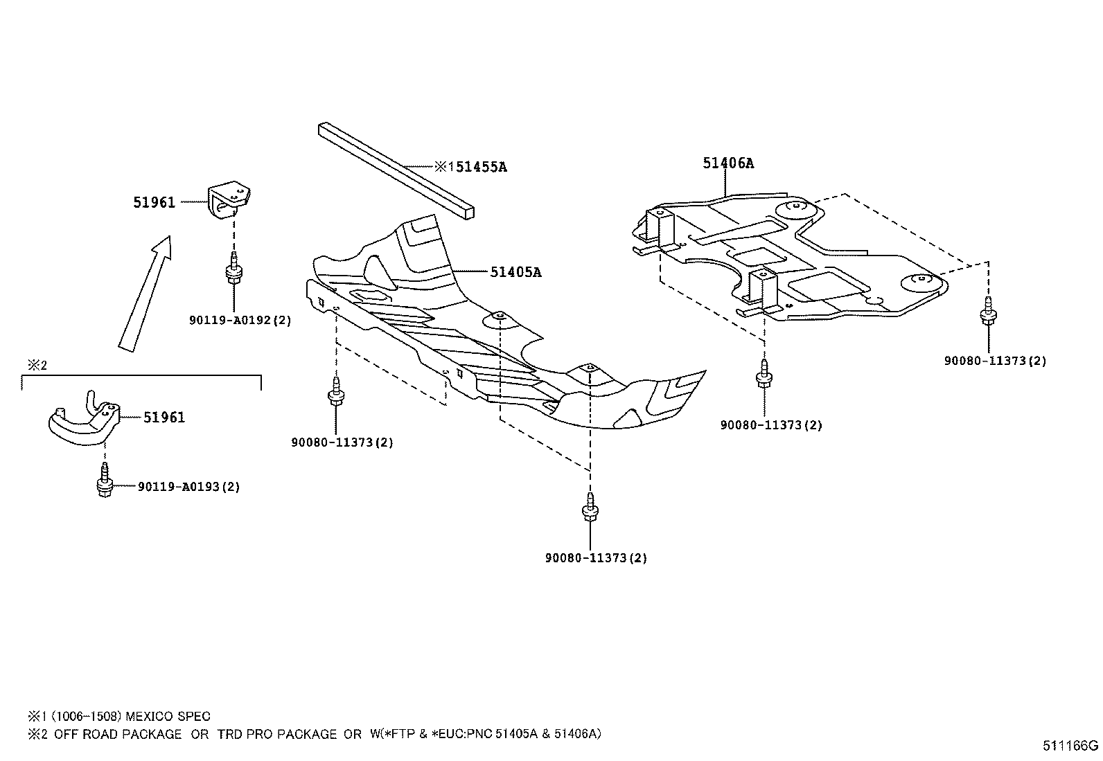 51405-04010 COVER SUB-ASSY, ENGINE UNDER, NO.1 product image