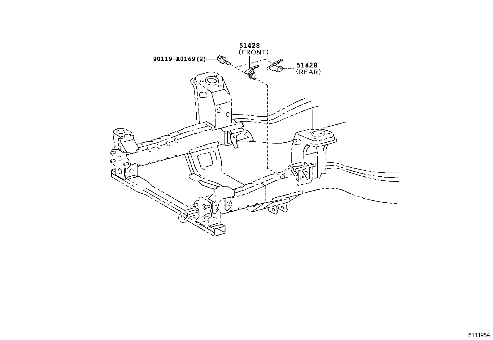 51035-04010 PLATE SUB-ASSY, FRAME SIDE RAIL, RH product image