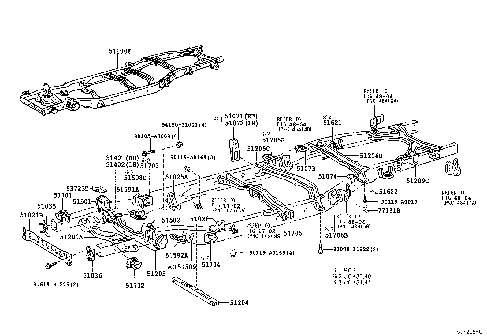 51035-0C010 PLATE SUB-ASSY, FRAME SIDE RAIL, RH product image