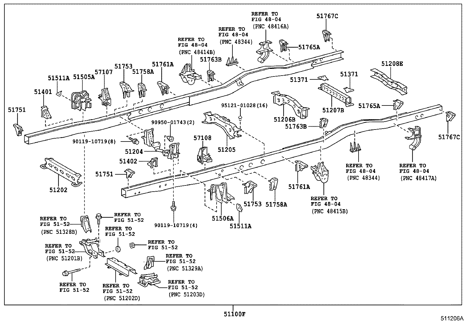 17573-58170 BRACKET, EXHAUST PIPE SUPPORT, NO.3 product image