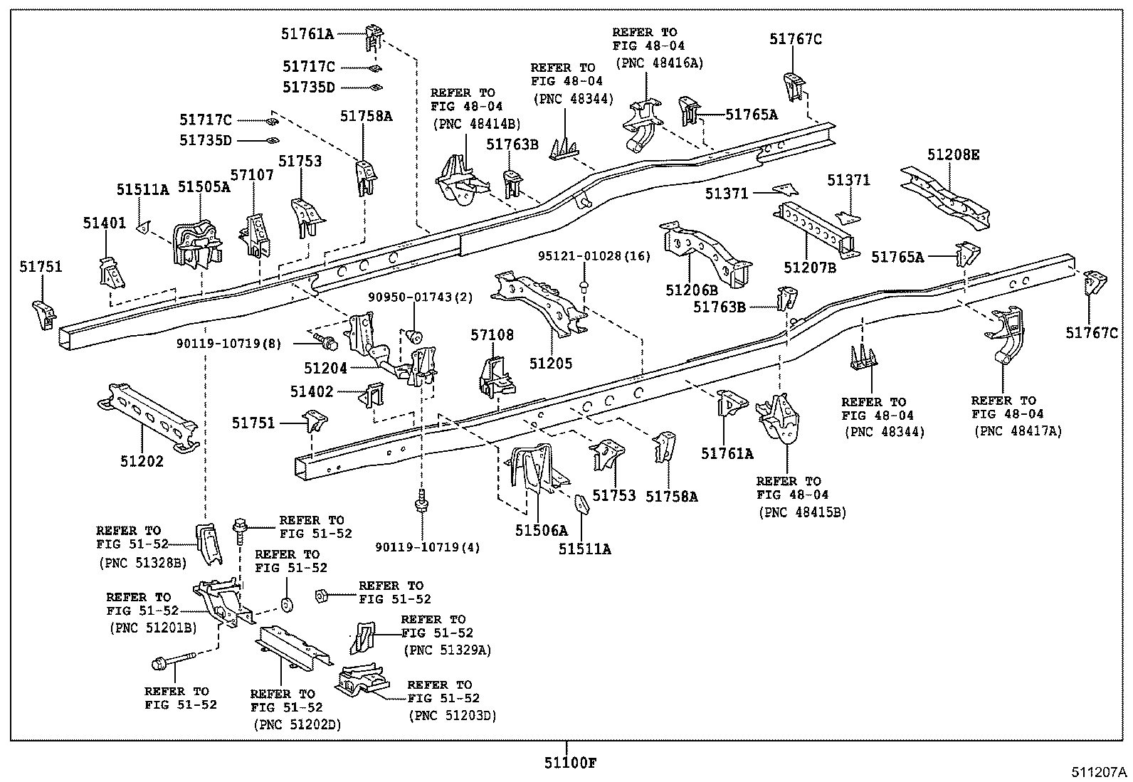 17573-58170 BRACKET, EXHAUST PIPE SUPPORT, NO.3 product image