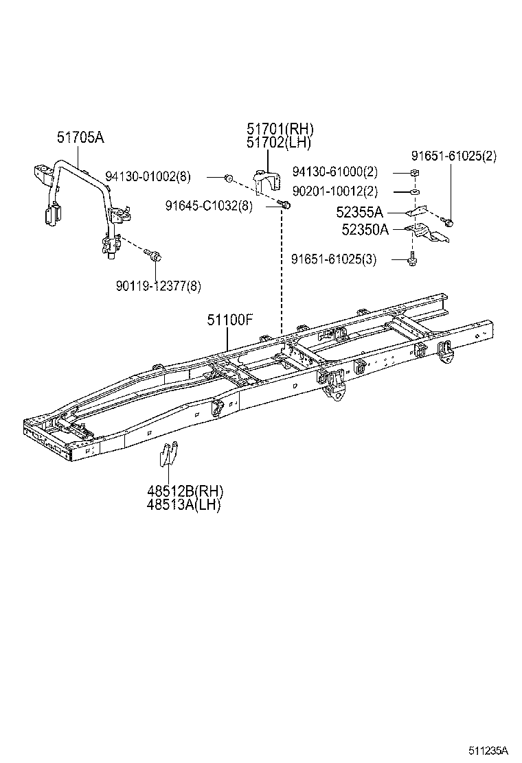 48414-37060 BRACKET, SPRING, NO.3 RH product image