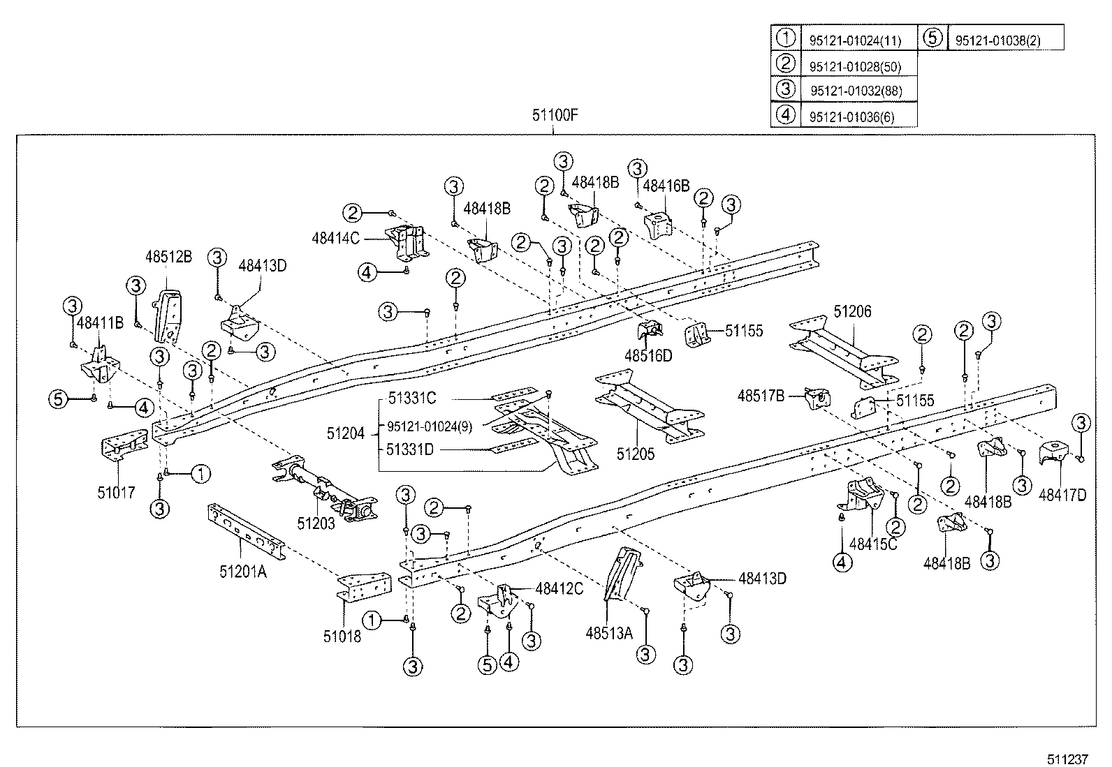 48414-37060 BRACKET, SPRING, NO.3 RH product image