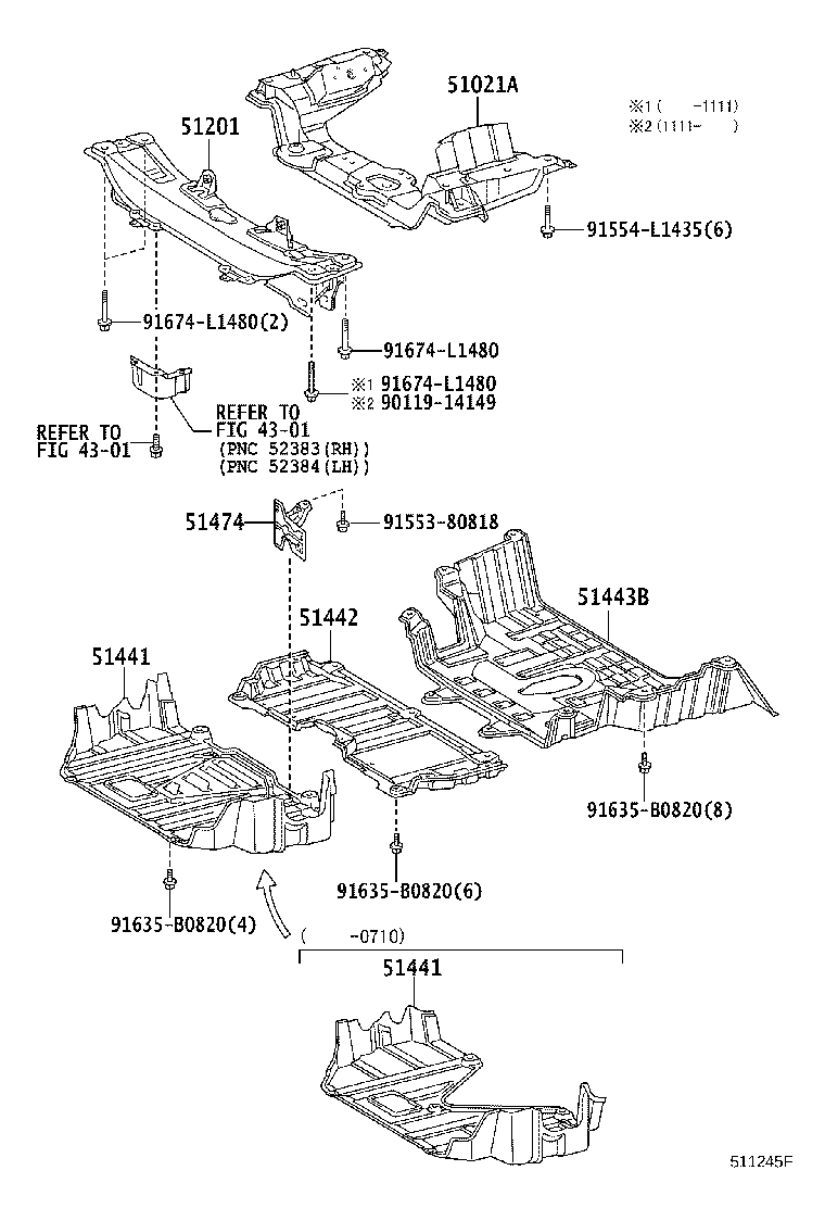 51405-26151 COVER, ENGINE UNDER, NO.1 product image