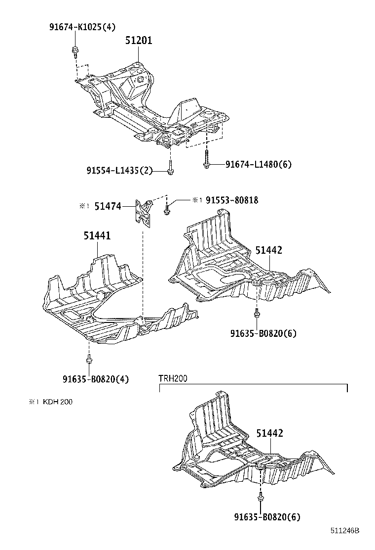 51405-26151 COVER, ENGINE UNDER, NO.1 product image