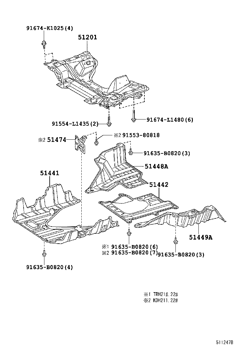 51405-26151 COVER, ENGINE UNDER, NO.1 product image