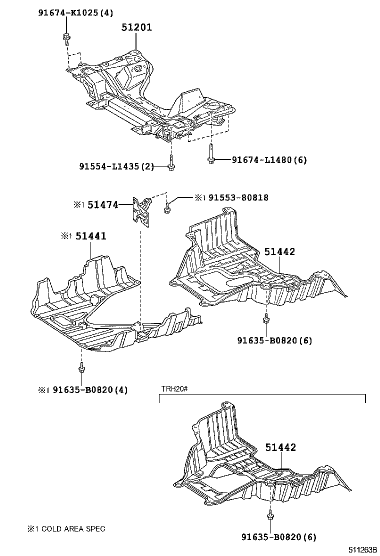 51406-26170 COVER, ENGINE UNDER, NO.2 product image