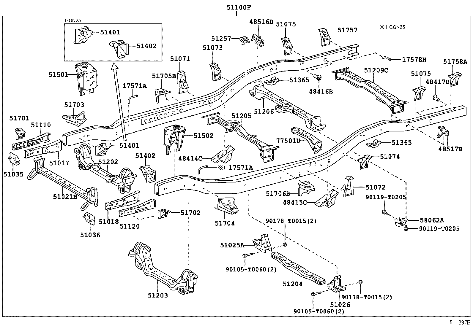 48407-0K040 BRACKET, SPRING, NO.3 LH product image