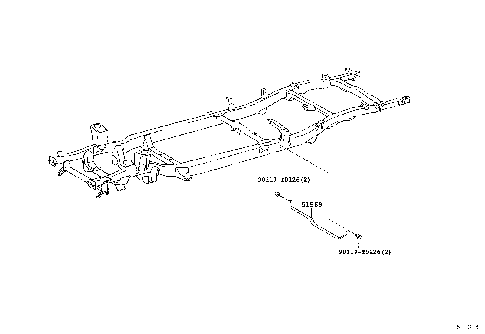 48407-0K040 BRACKET, SPRING, NO.3 LH product image