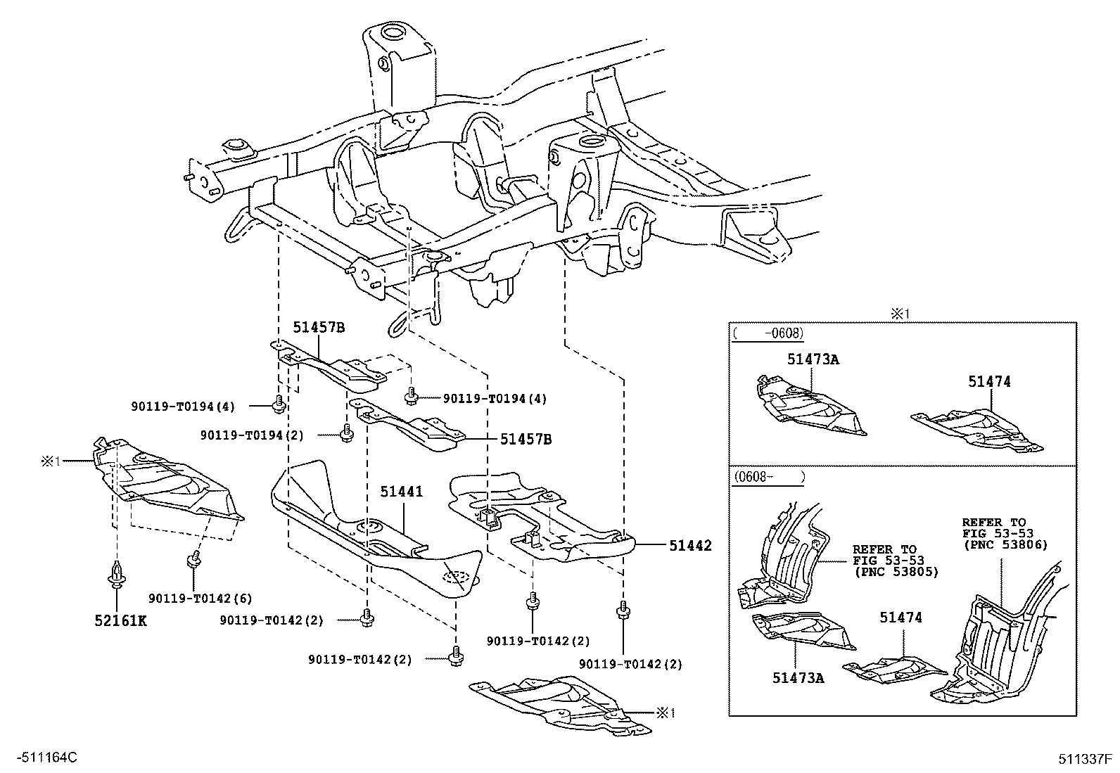 51405-0K010 BRACE, FRONT SIDE MEMBER TO FRONT SUSPENSION CROSSMEMBER product image