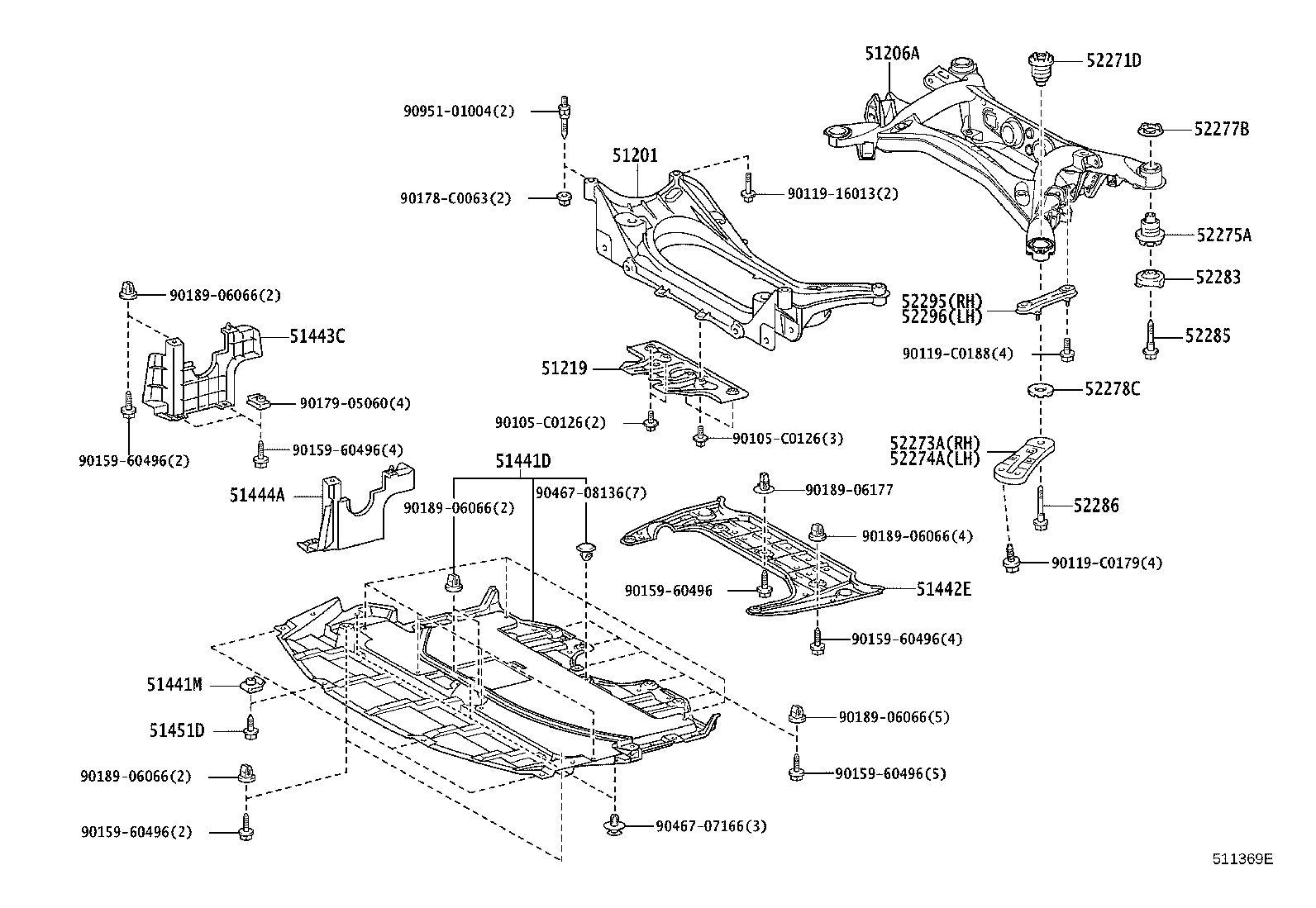 51210-0N011 CROSSMEMBER SUB-ASSY, FRONT SUSPENSION product image