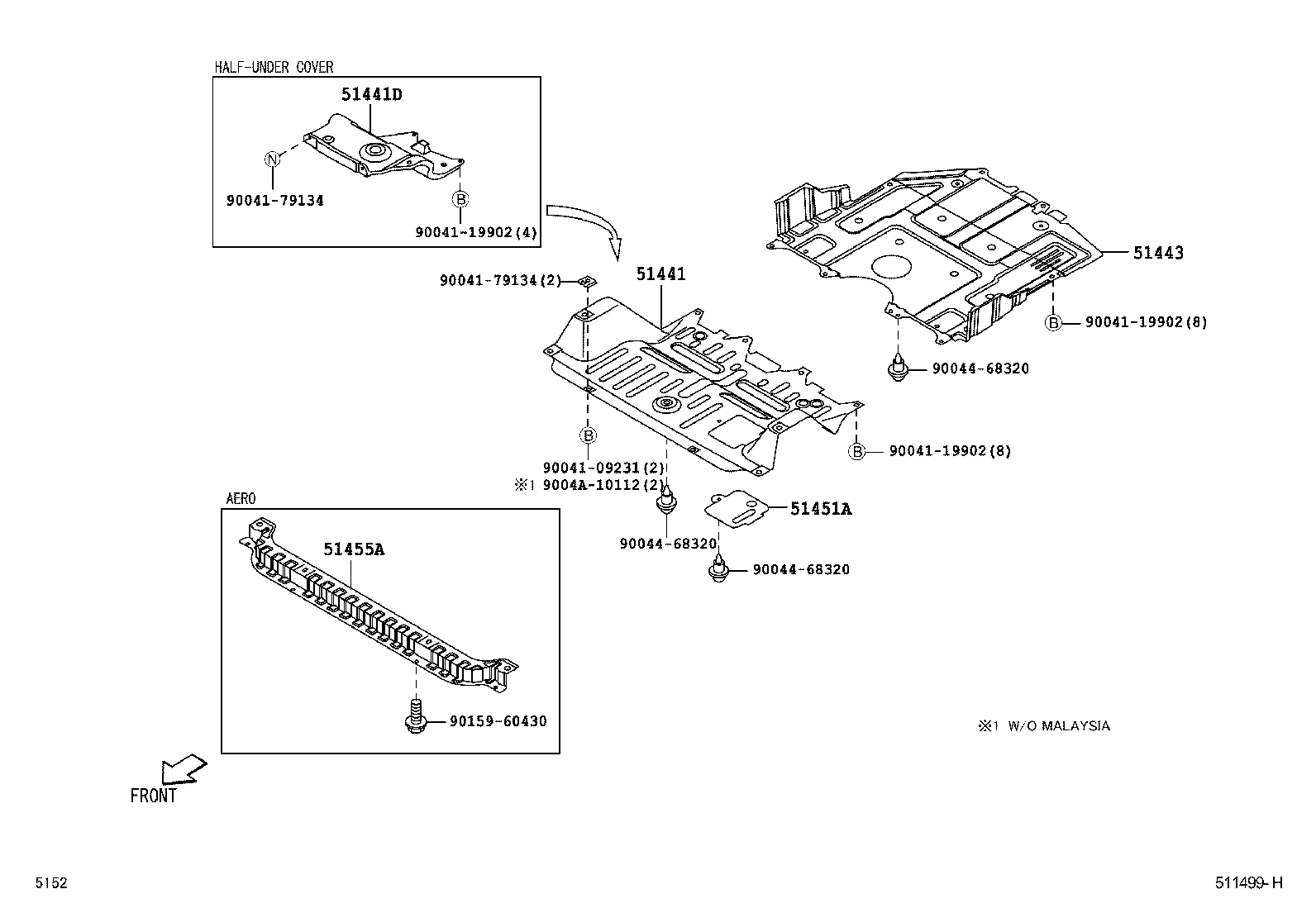 51441-BZ050 COVER, ENGINE UNDER, NO.1 product image