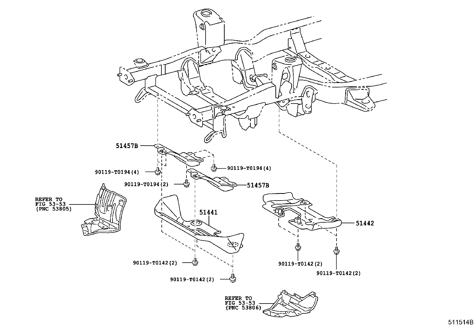 51420-0K040 COVER, ENGINE UNDER, NO.2 product image