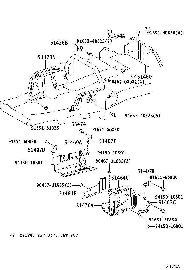 51440-37390 COVER, ENGINE UNDER, LH product image
