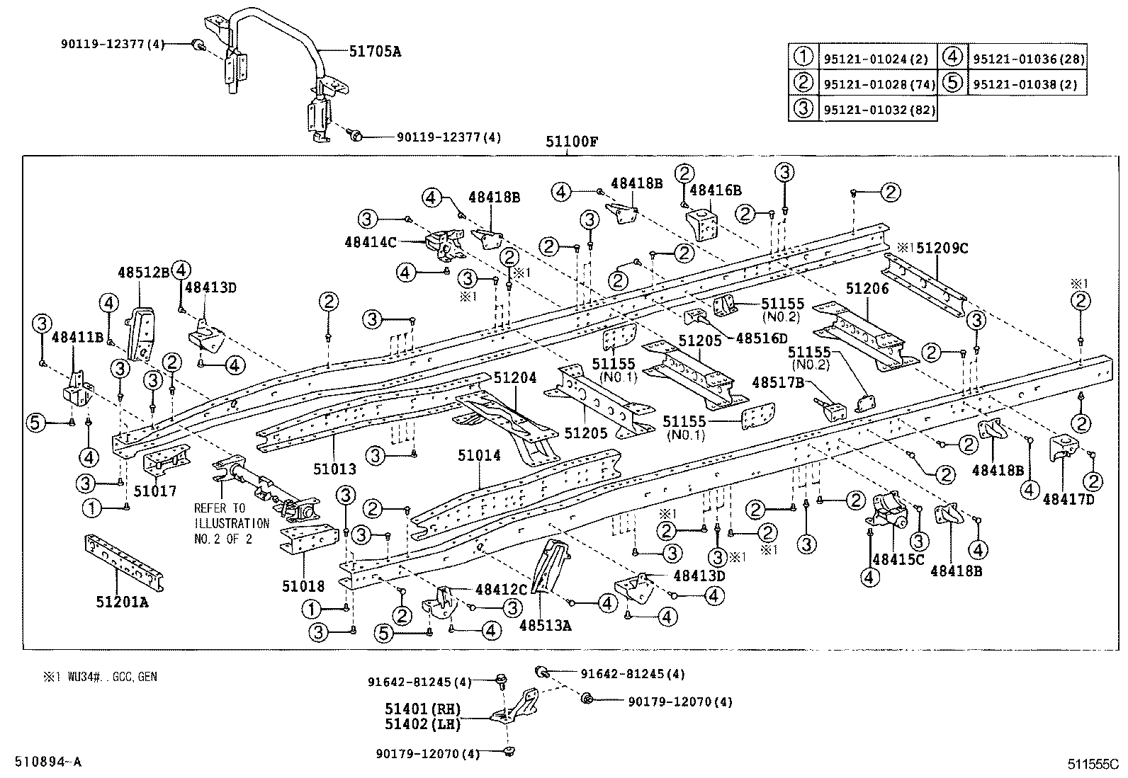48412-37090 BRACKET, SPRING, NO.1 LH product image