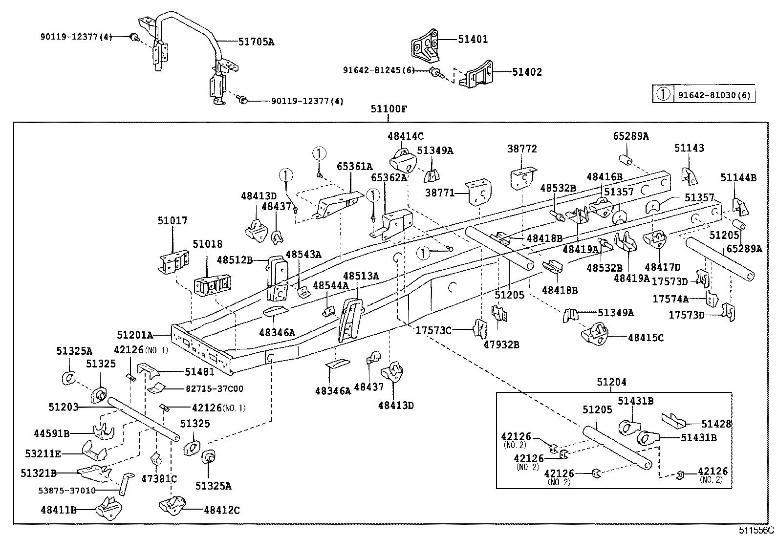 48412-37090 BRACKET, SPRING, NO.1 LH product image