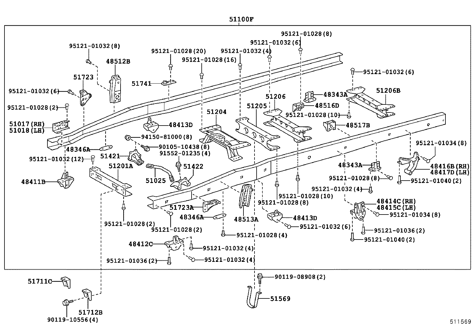 48414-37150 BRACKET, SPRING, NO.3 RH product image
