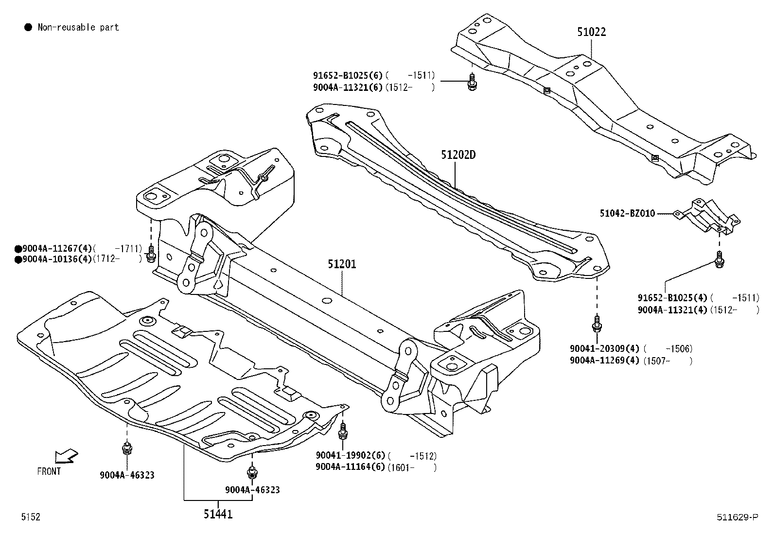 51405-BZ020 COVER, ENGINE UNDER, NO.1 product image