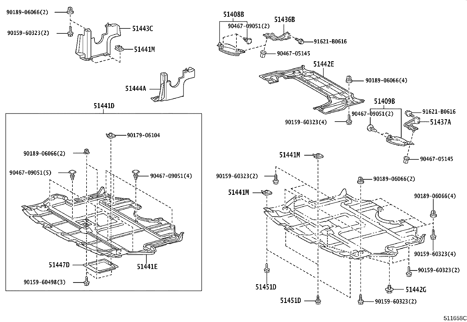 51441-30350 COVER, MOTOR UNDER, NO.1 product image