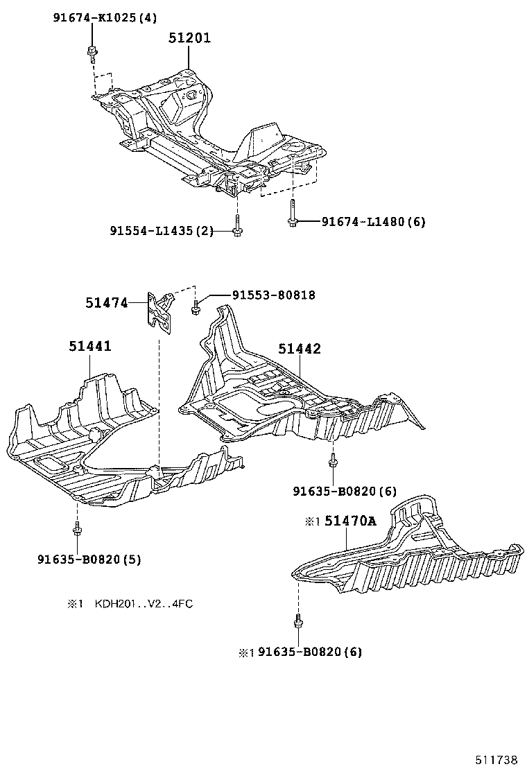 51405-26151 COVER, ENGINE UNDER, NO.1 product image
