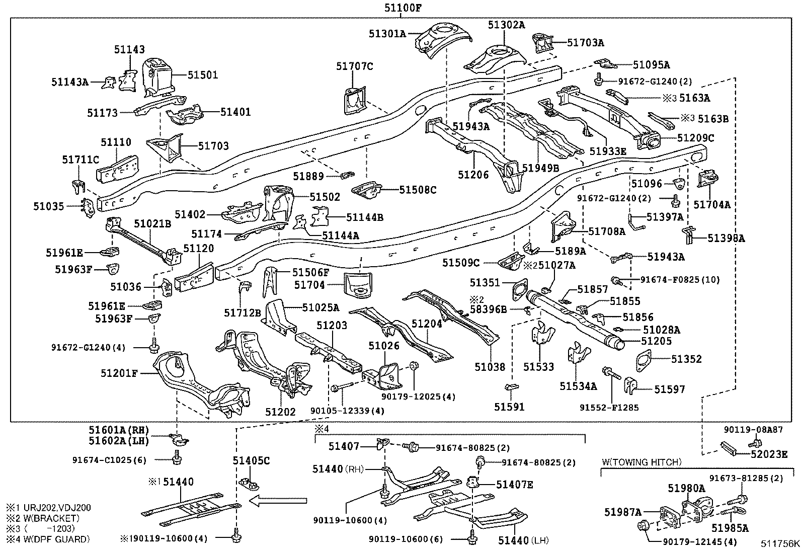5103C-60010 PLATE SUB-ASSY, FRAME SIDE RAIL, RH product image