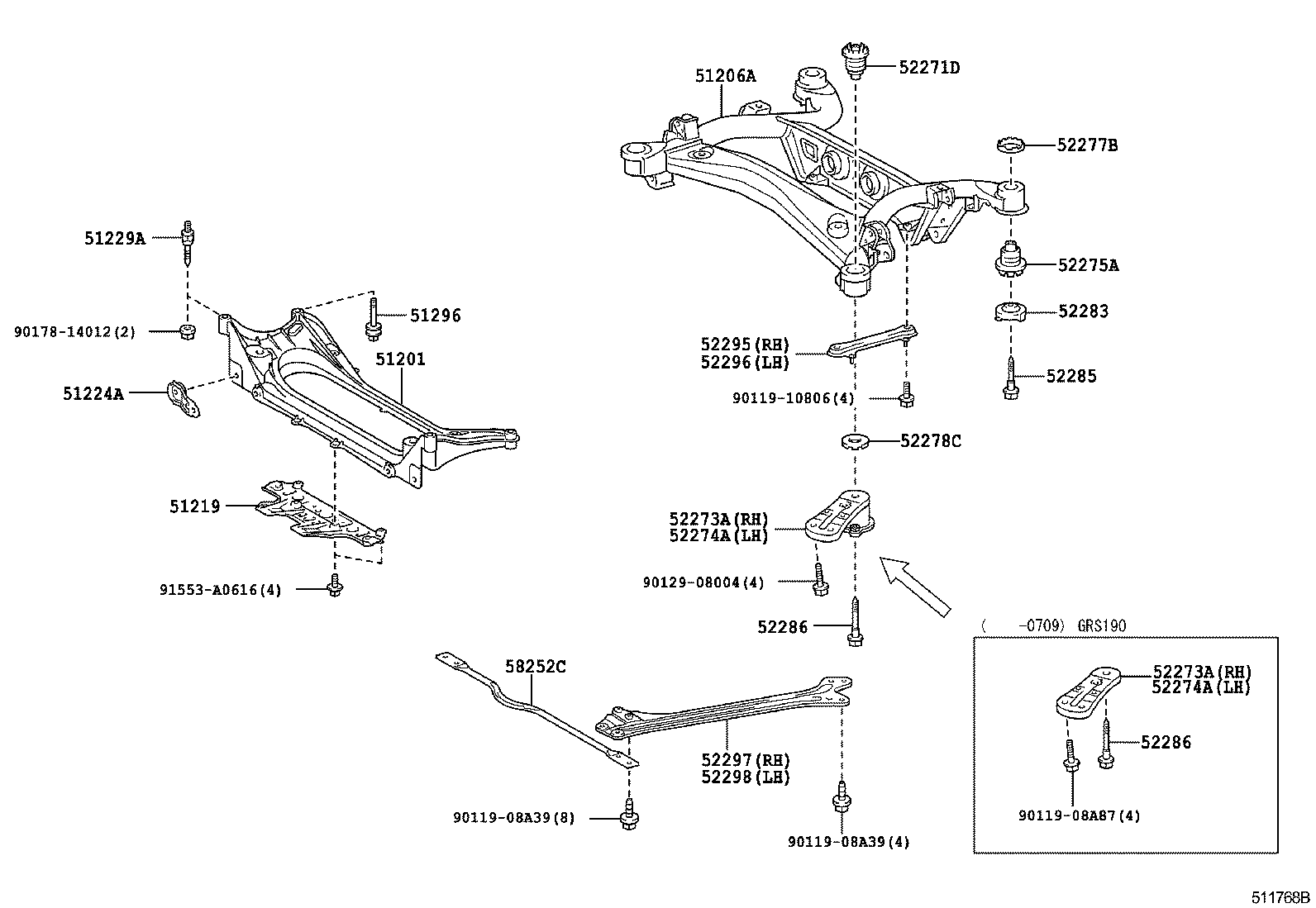 51100-30670 FRAME ASSY, FRONT product image