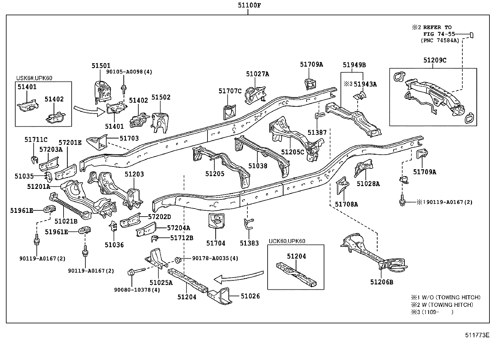 51038-0C010 MEMBER SUB-ASSY, FUEL TANK SUPPORT product image
