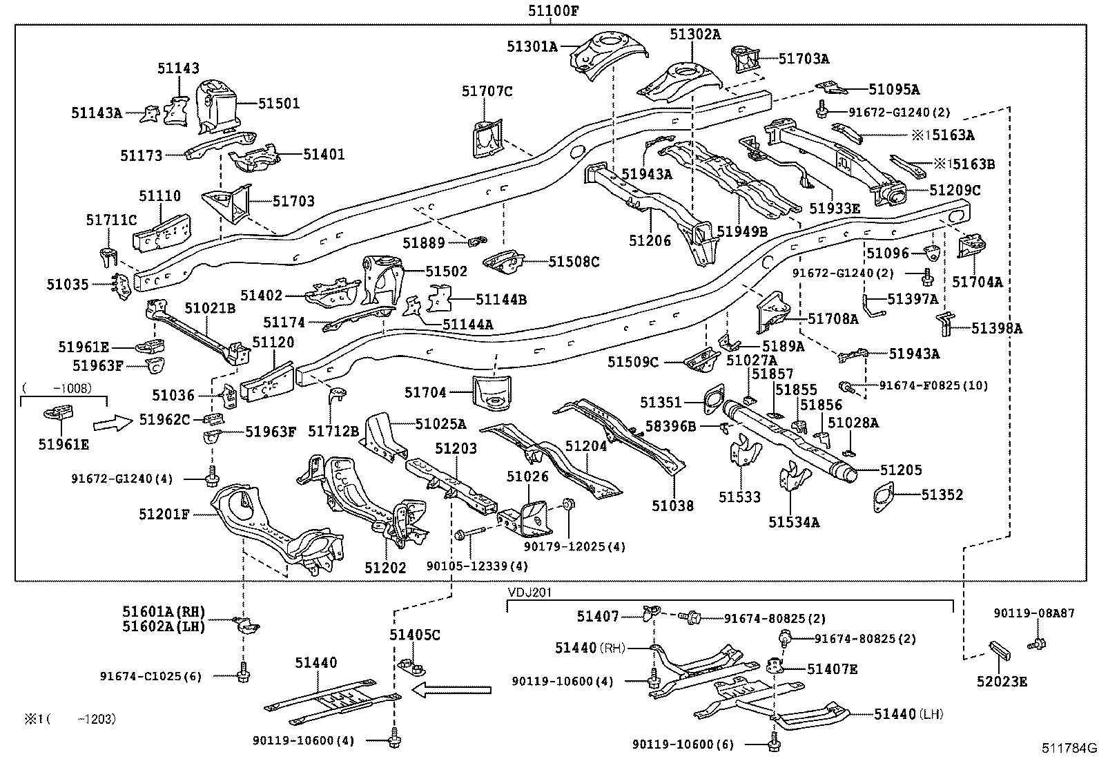51001-6AF00 FRAME SUB-ASSY product image